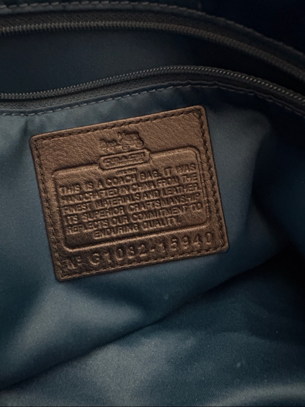 Coach Black and Gray Sequin Signature Satchel - Picture 4 of 4